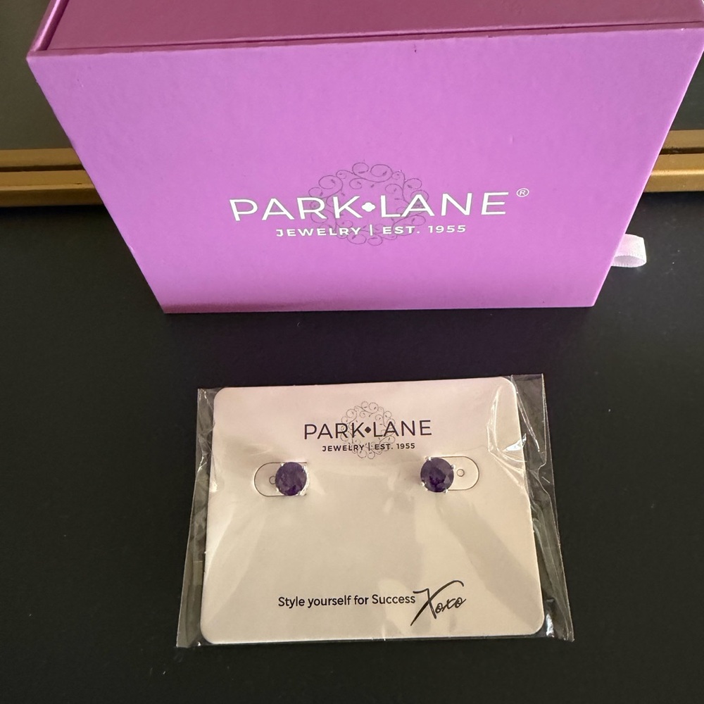 Park Lane Purple Impression Stud Earrings